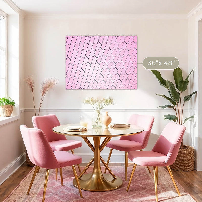 Pink Tile Wall Pattern Art - Sage and Rose Prints
