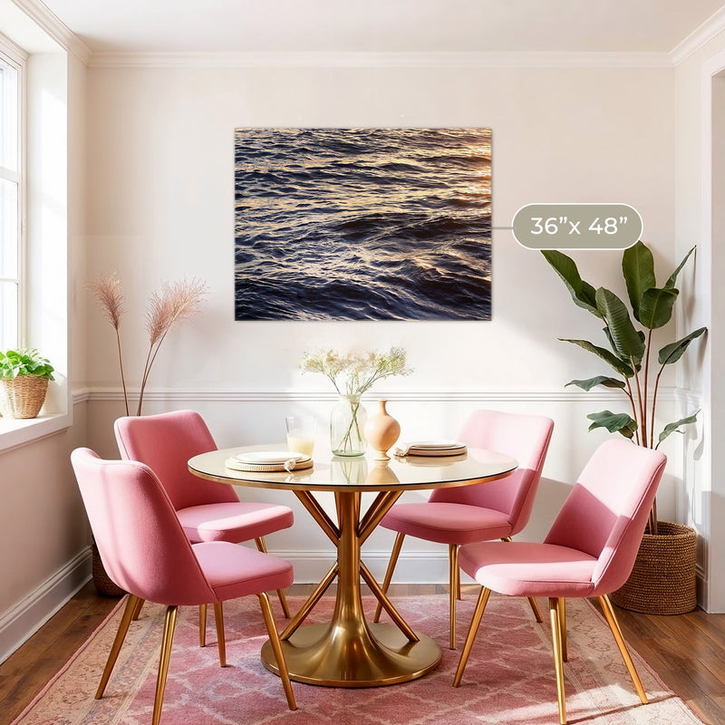 Sunset Ocean Waves Pattern Photo No1 - Sage and Rose Prints