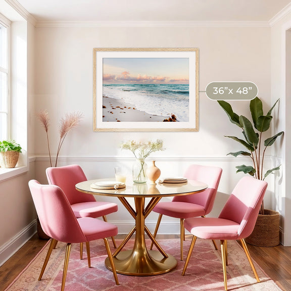 Soft Pastel Miami Beach Ocean Photo - Sage and Rose Prints