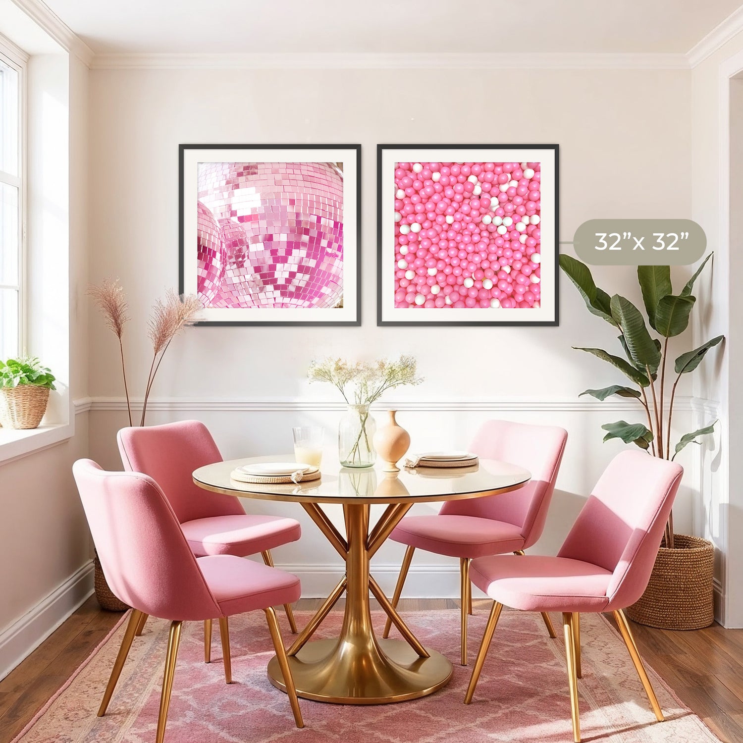 Cotton Candy Pink Dopamine Decor 2 Photo Set - Sage and Rose Prints