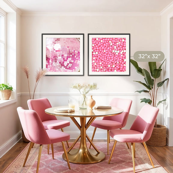 Cotton Candy Pink Dopamine Decor 2 Photo Set - Sage and Rose Prints