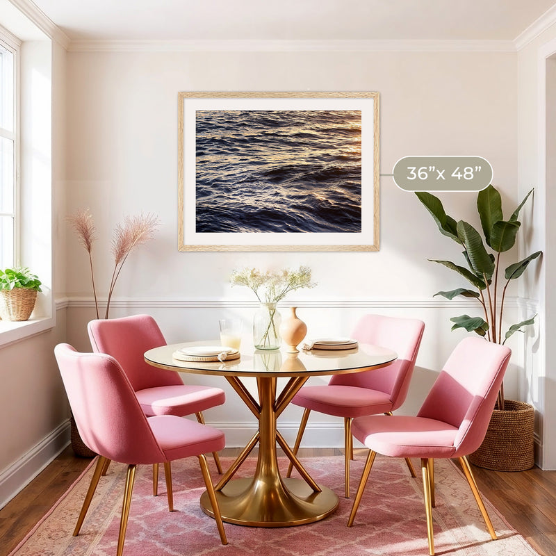 Sunset Ocean Waves Pattern Photo No1 - Sage and Rose Prints