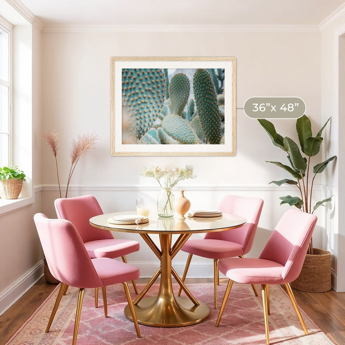Prickly Pear Geometric Cactus Photo - Sage and Rose Prints