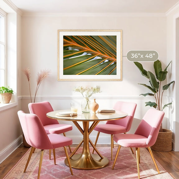 Geometric Leaf Pattern - Sage and Rose Prints