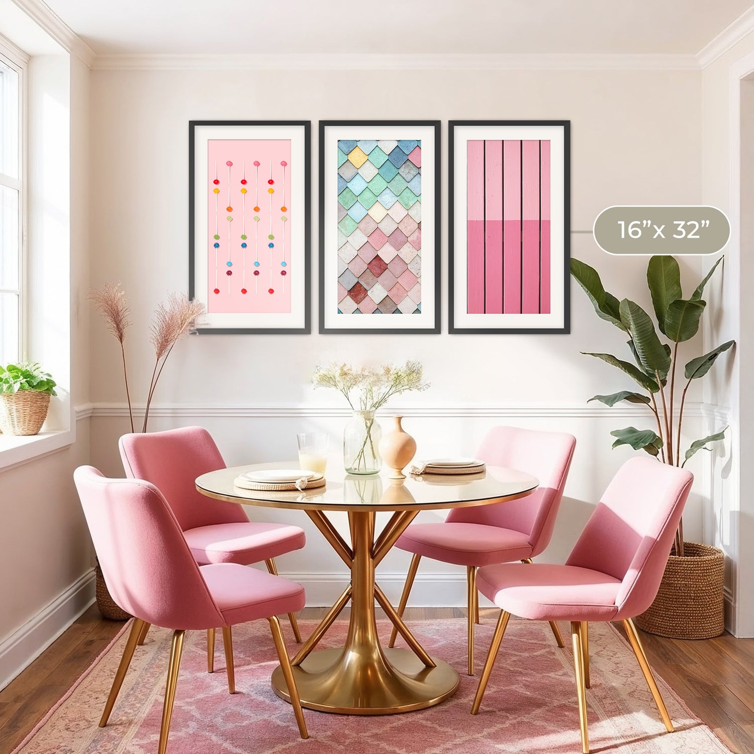 Pink Maximalist 3 Photo Set - Sage and Rose Prints