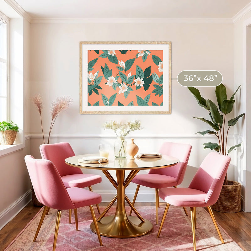 Vibrant Paradise Pattern - Sage and Rose Prints