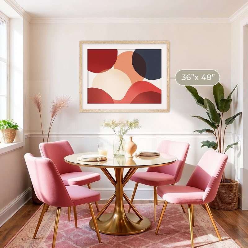Deep Red Modern Art - Sage and Rose Prints