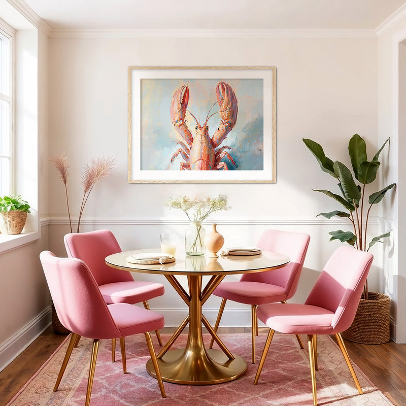 Lobster Impressionist Painting - Sage and Rose Prints