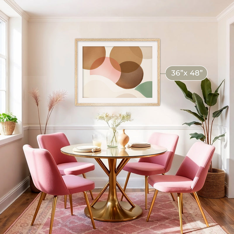 Sandstone and Pink Modern Art - Sage and Rose Prints