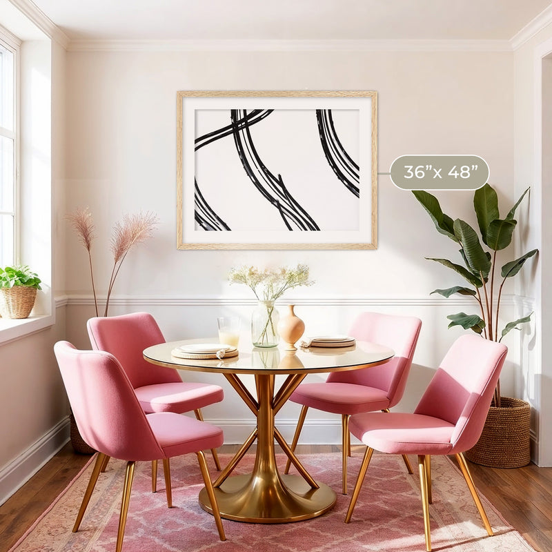 Black and White Abstract Print - Sage and Rose Prints