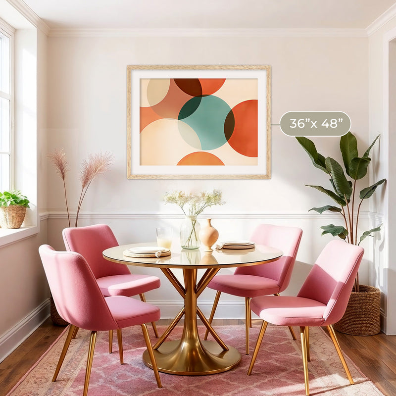 Vibrant Mid Century Print - Sage and Rose Prints