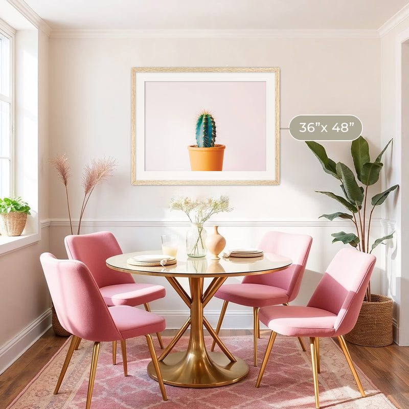 Pink Cactus Wall Art - Sage and Rose Prints