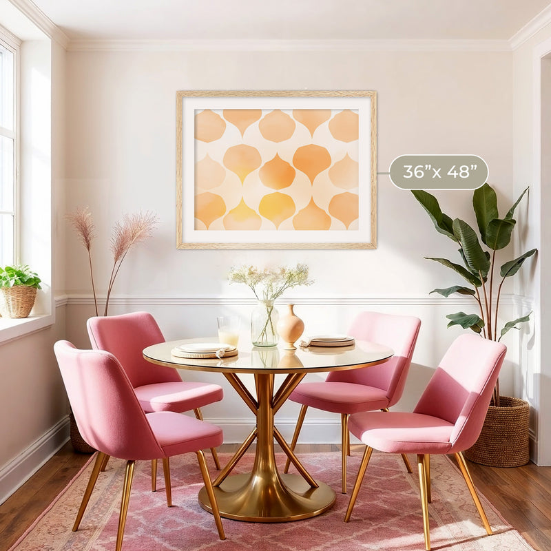 Soft Wash Orange Pattern - Sage and Rose Prints