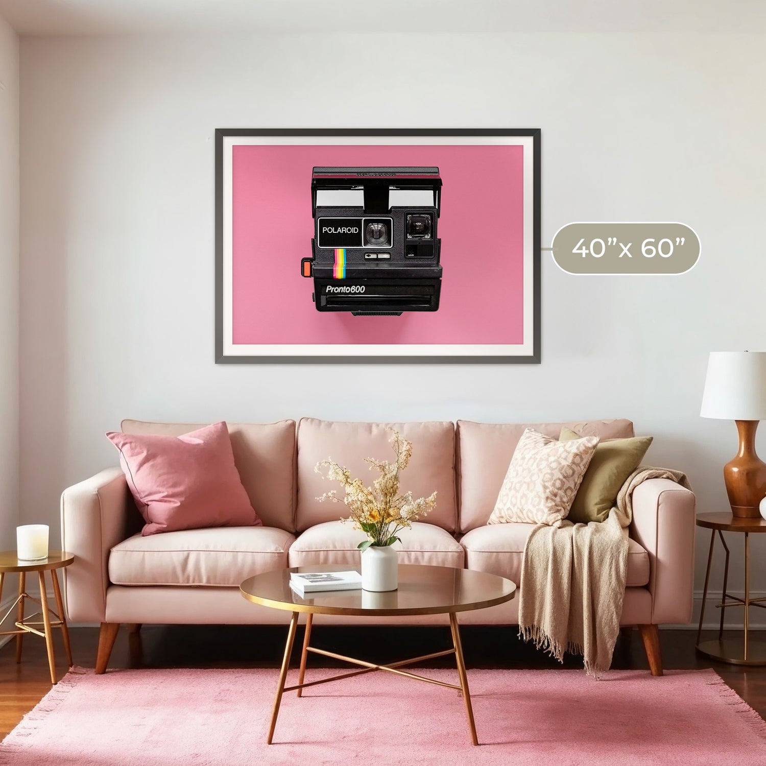 Retro Pink Camera Print - Sage and Rose Prints