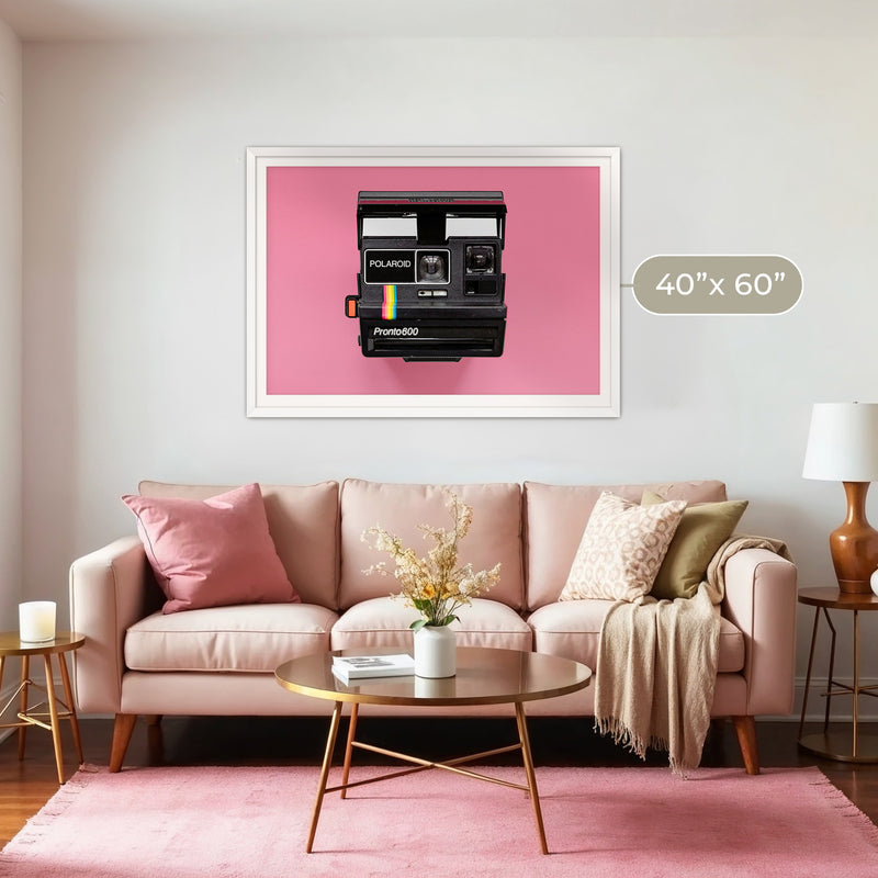 Retro Pink Camera Print - Sage and Rose Prints