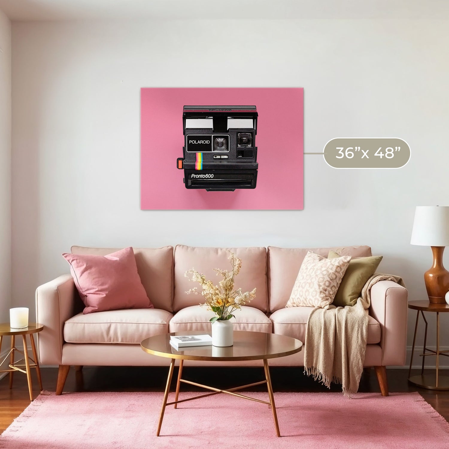 Retro Pink Camera Print - Sage and Rose Prints