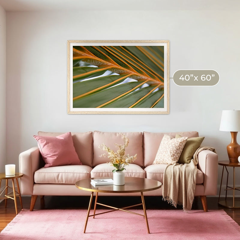 Geometric Leaf Pattern - Sage and Rose Prints