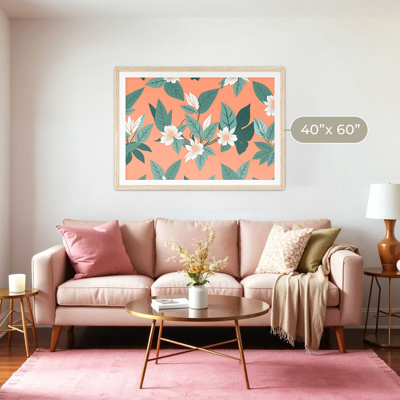 Vibrant Paradise Pattern - Sage and Rose Prints