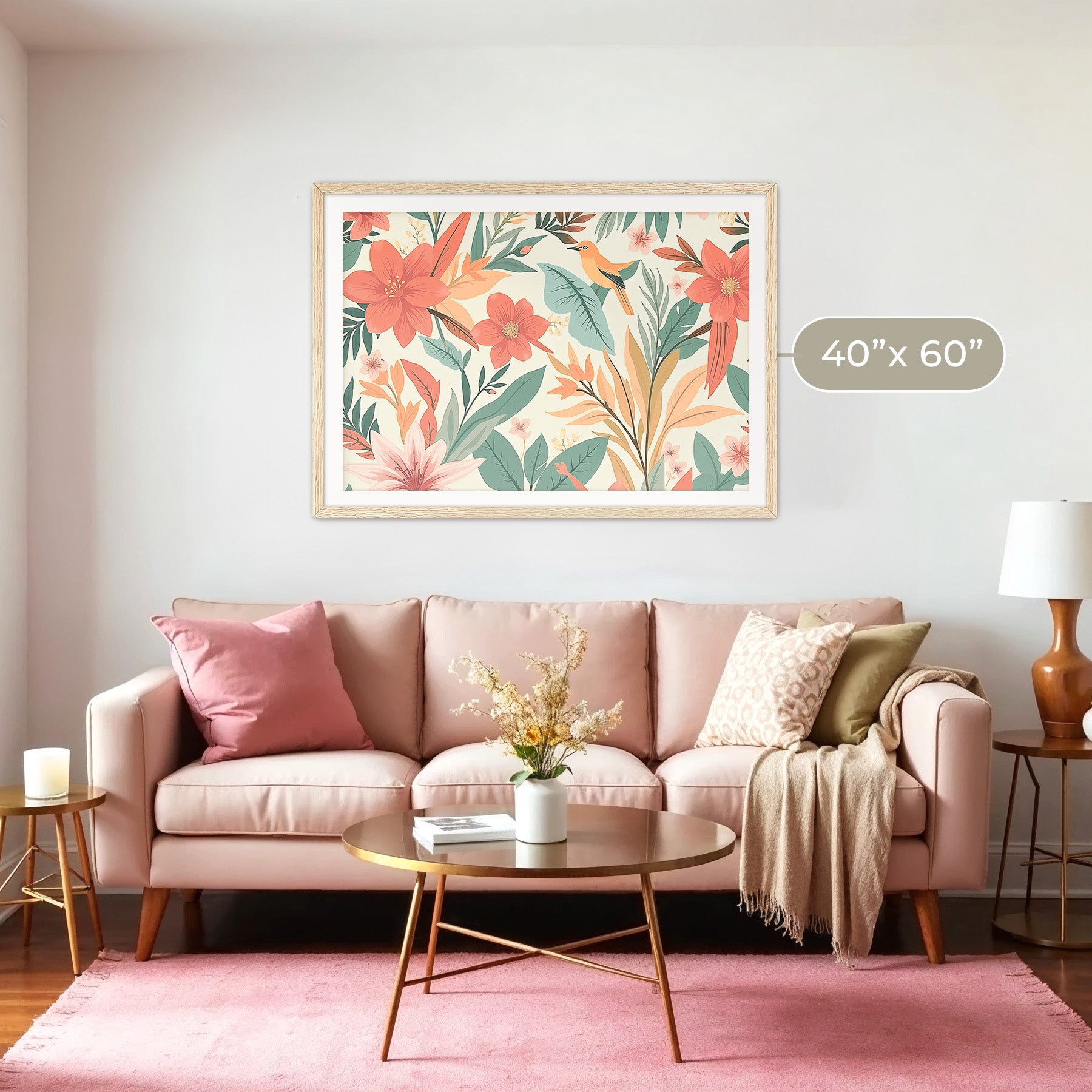 Tropical Deco Prints - Sage and Rose Prints