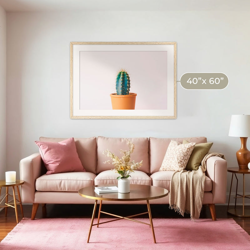 Pink Cactus Wall Art - Sage and Rose Prints