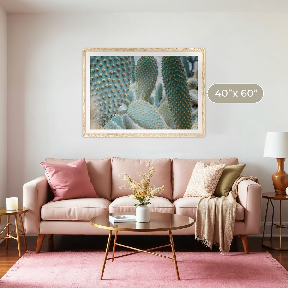 Prickly Pear Geometric Cactus Photo - Sage and Rose Prints