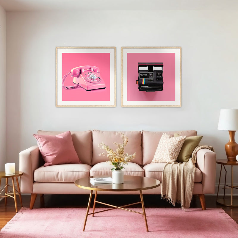 Pink Wall Art Retro Photo 01-2x - Sage and Rose Prints