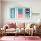 Pink Wall Art Retro Photos 02-3x - Sage and Rose Prints