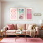 Pink Wall Art Retro Photos 03-3x - Sage and Rose Prints