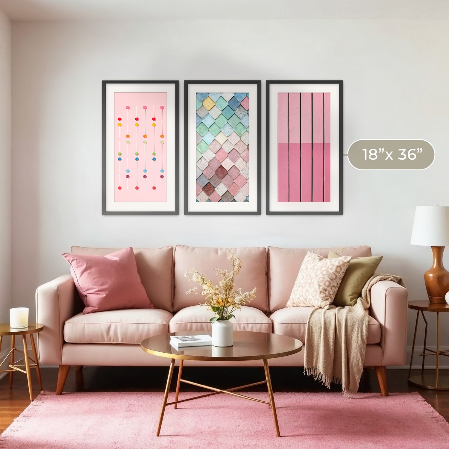 Pink Maximalist 3 Photo Set - Sage and Rose Prints