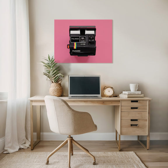 Retro Pink Camera Print - Sage and Rose Prints
