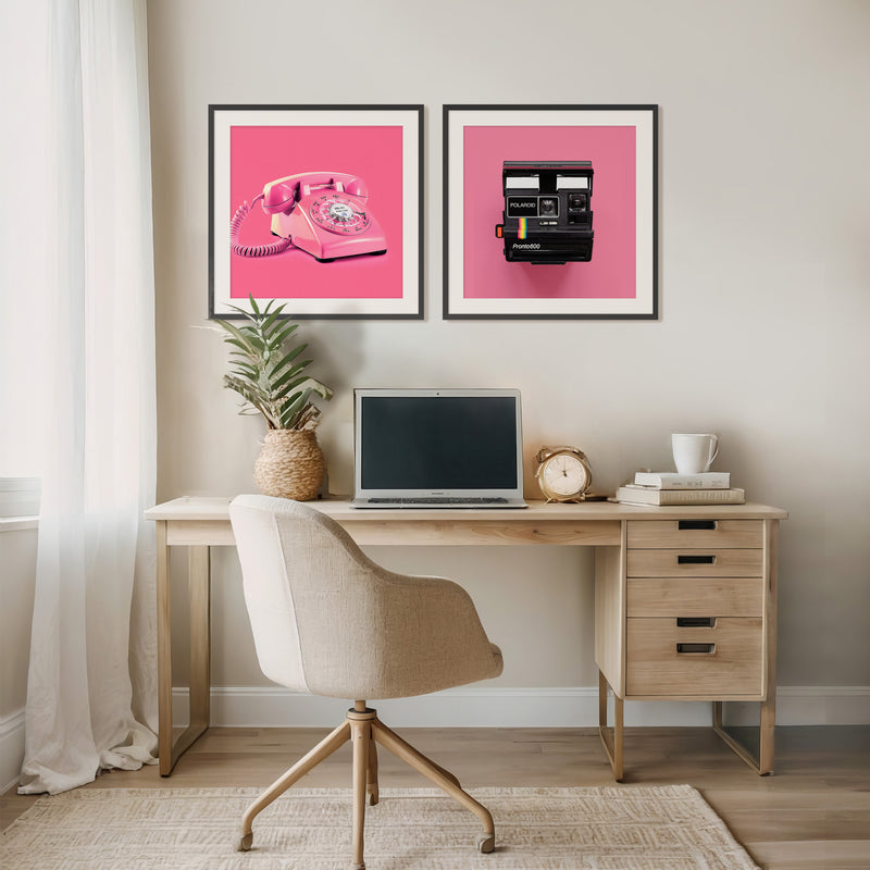 Pink Wall Art Retro Photo 01-2x - Sage and Rose Prints