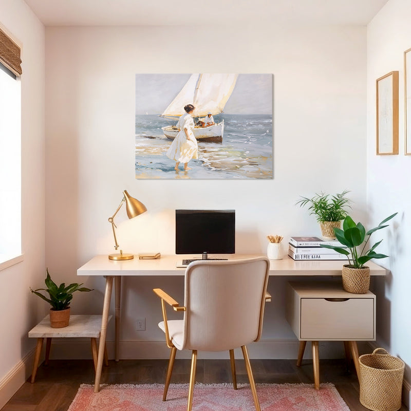 Sailboat Painting - Sage and Rose Prints