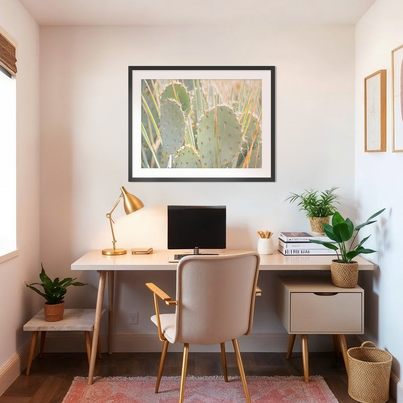 Prickly Pear Cactus Desert Photography No1 - Sage and Rose Prints