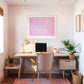 Pink Tile Wall Pattern Art - Sage and Rose Prints