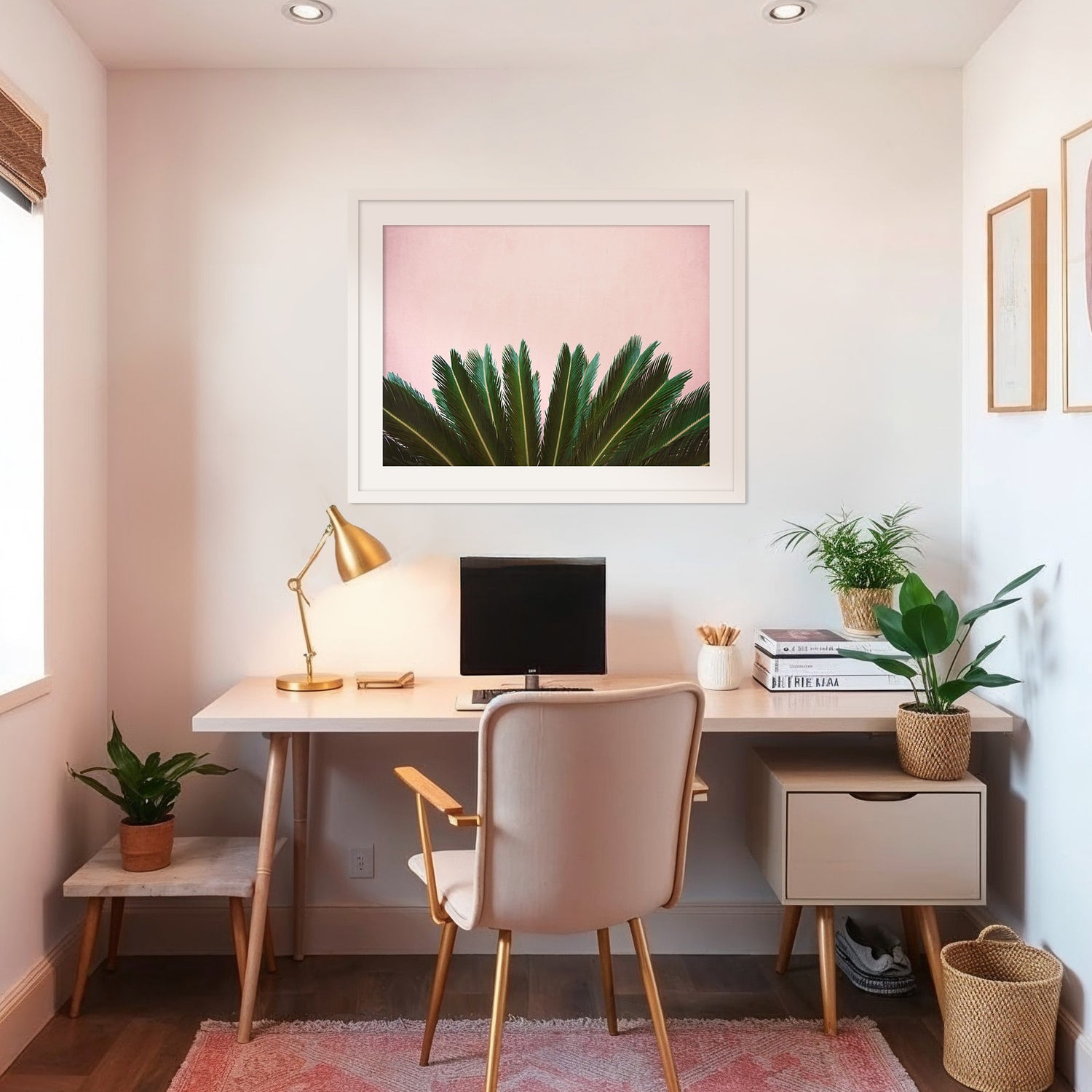 Tropical Leaves and Soft Pink - Sage and Rose Prints