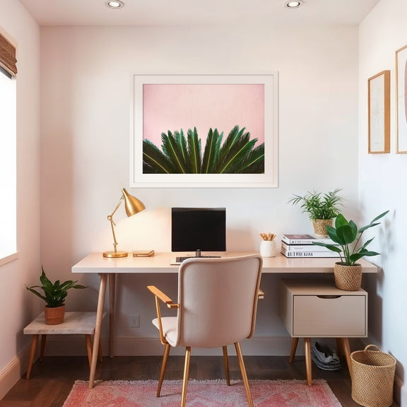 Tropical Leaves and Soft Pink - Sage and Rose Prints