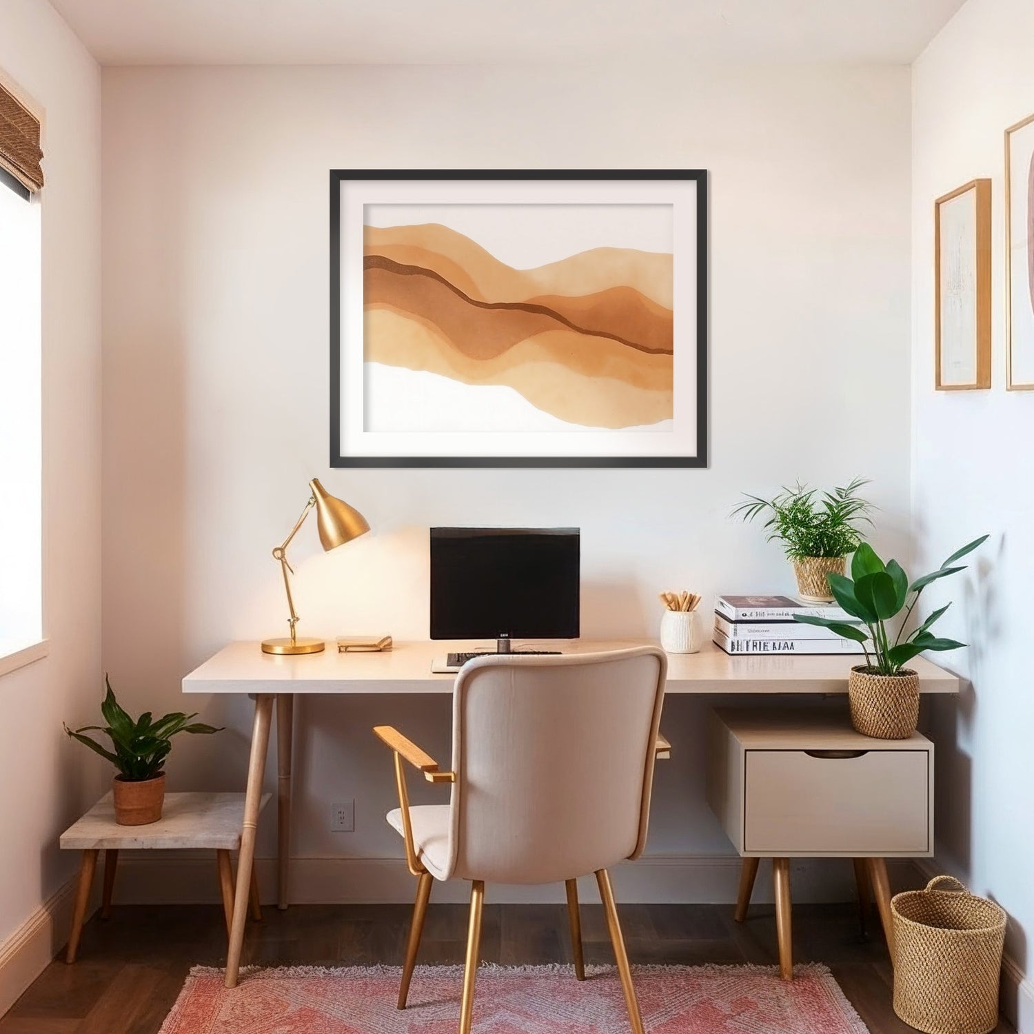 Earthy Wabi Sabi Watercolor - Sage and Rose Prints
