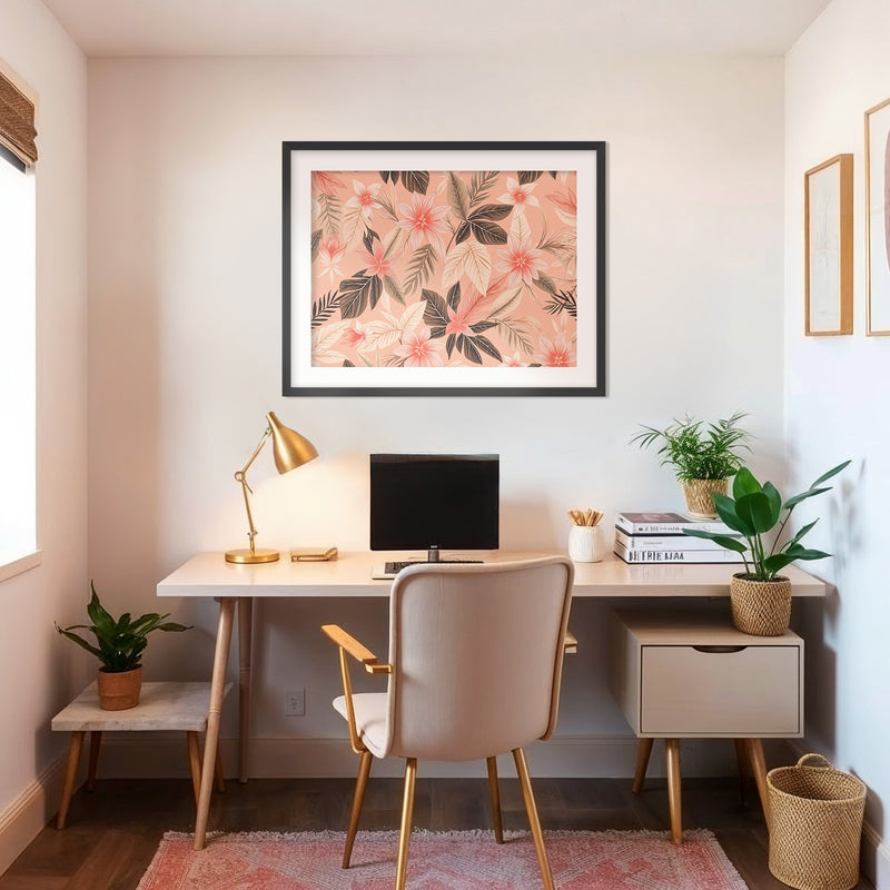 Soft Coral Maximalist Tropics - Sage and Rose Prints