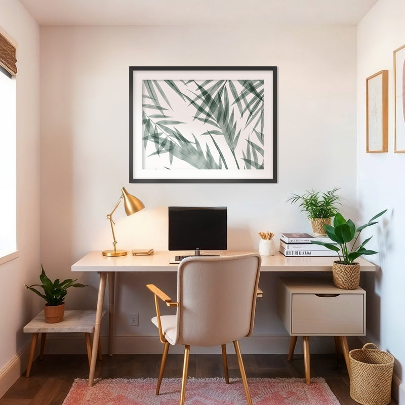 Palm Watercolor Print - Sage and Rose Prints