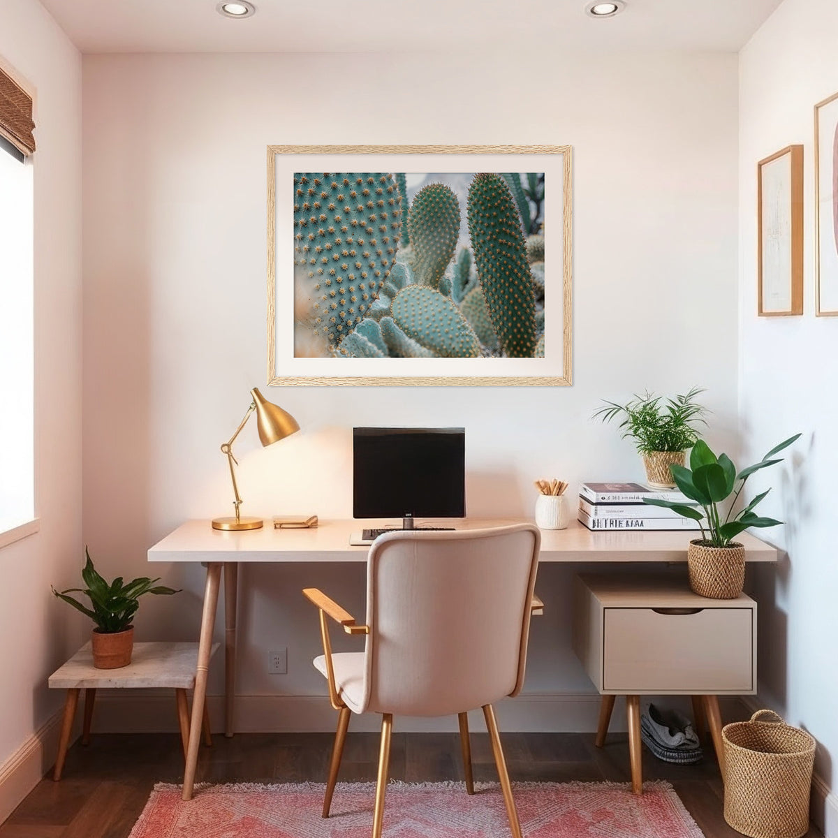 Prickly Pear Geometric Cactus Photo - Sage and Rose Prints