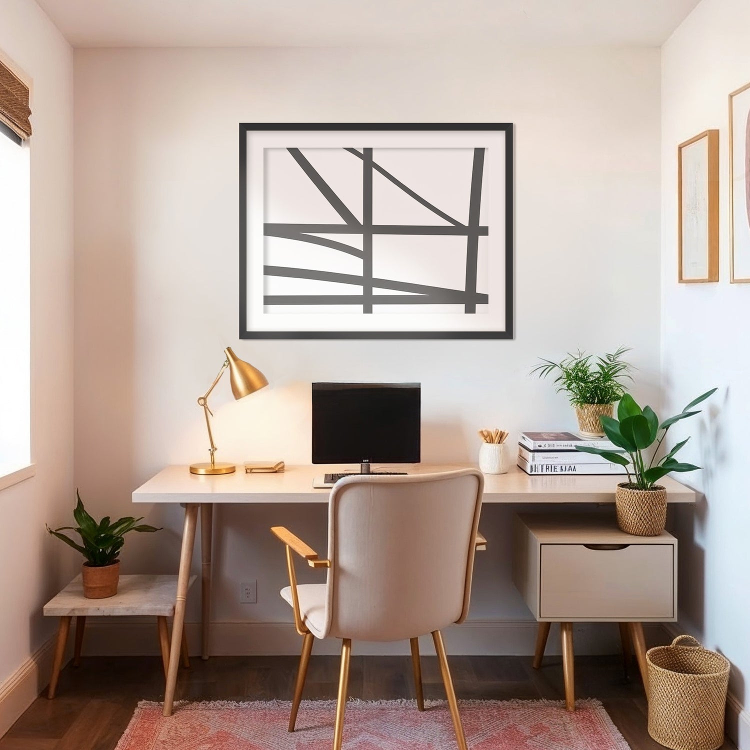 Minimalist Dove Grey Art - Sage and Rose Prints
