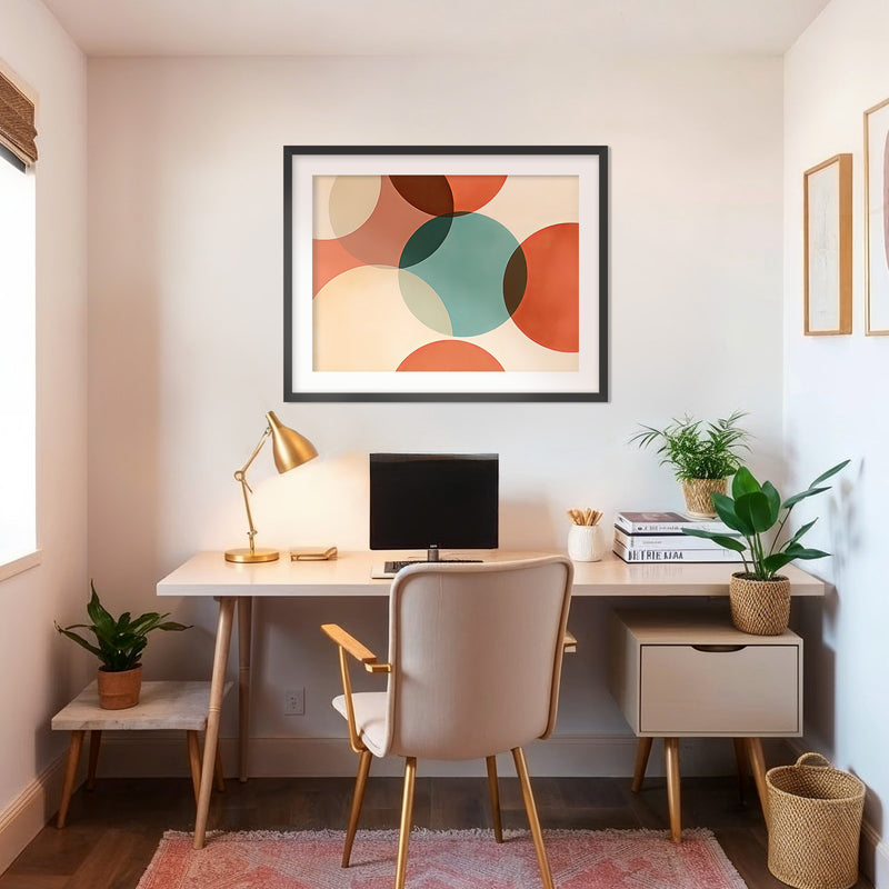 Vibrant Mid Century Print - Sage and Rose Prints