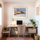 Post Impressionist Coastal Village - Sage and Rose Prints