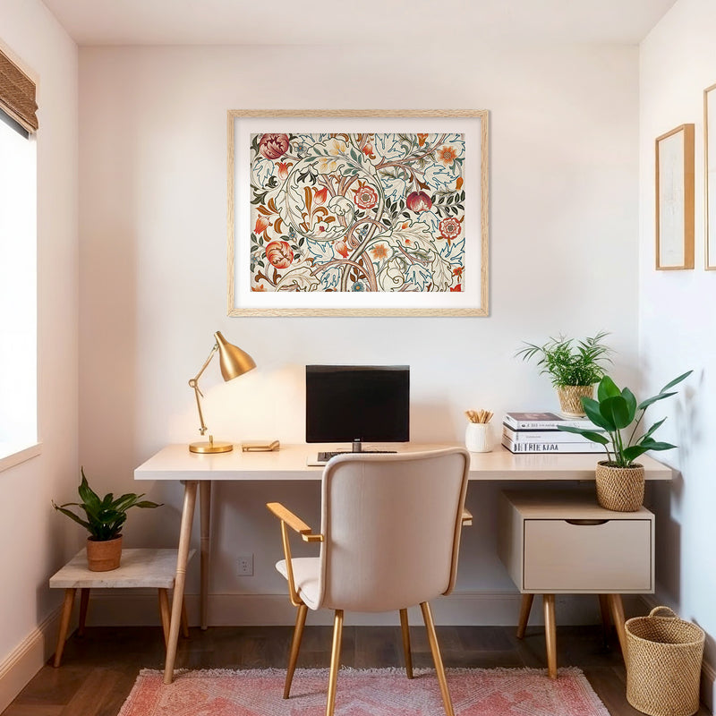 Burgundy and Sage Art Deco Print - Sage and Rose Prints