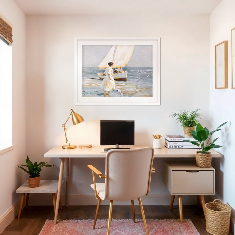 Sailboat Painting - Sage and Rose Prints