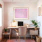 Pink Tile Wall Pattern Art - Sage and Rose Prints