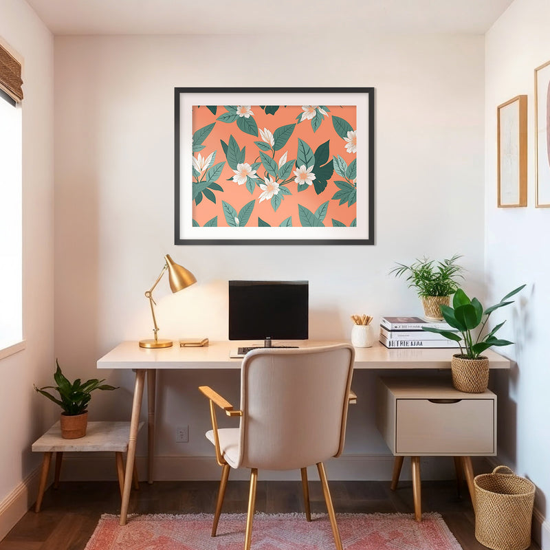Vibrant Paradise Pattern - Sage and Rose Prints
