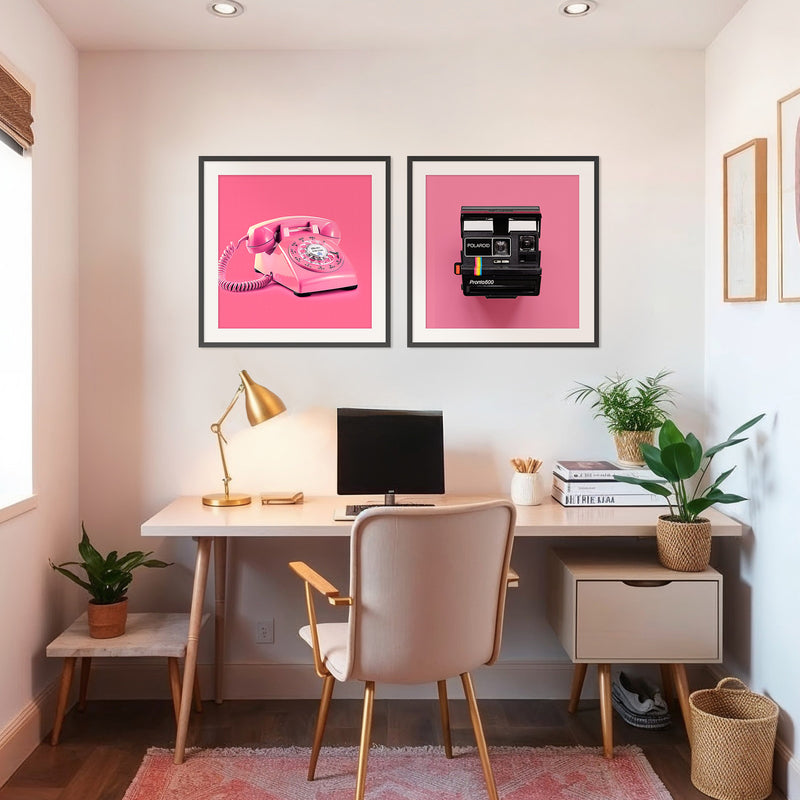 Pink Wall Art Retro Photo 01-2x - Sage and Rose Prints