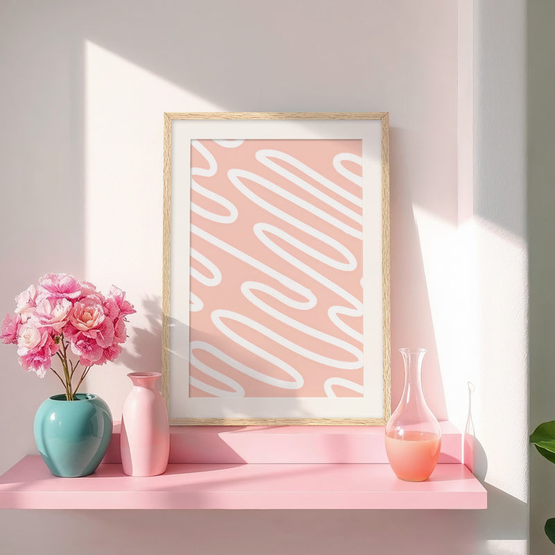 Pink Organic Line Art Print - Sage and Rose Prints