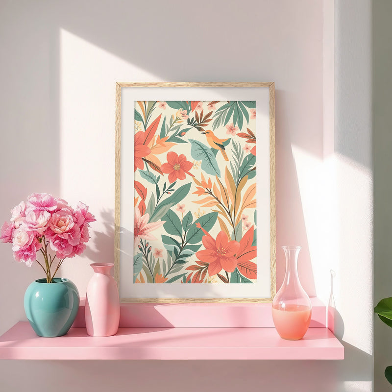 Bright Tropical Deco Prints - Sage and Rose Prints